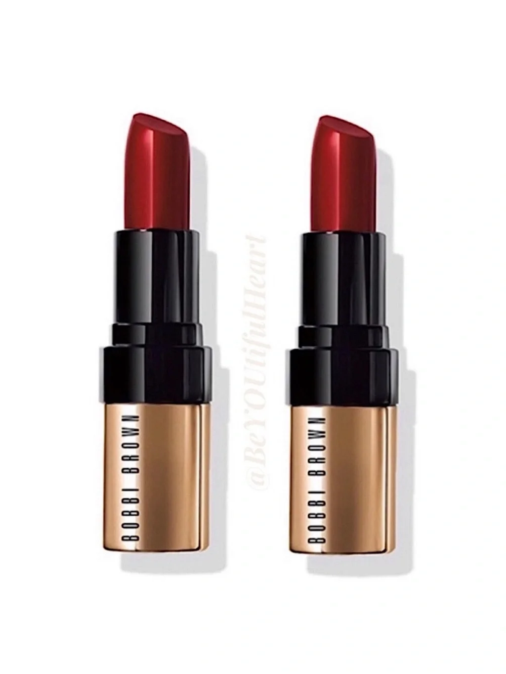 Bobbi Brown Luxe Lip Color Duo in Red Velvet, Deluxe Travel Size 2 x 2.5 g